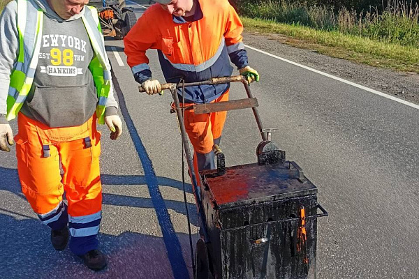 Устранение дефектов на разделительной полосе