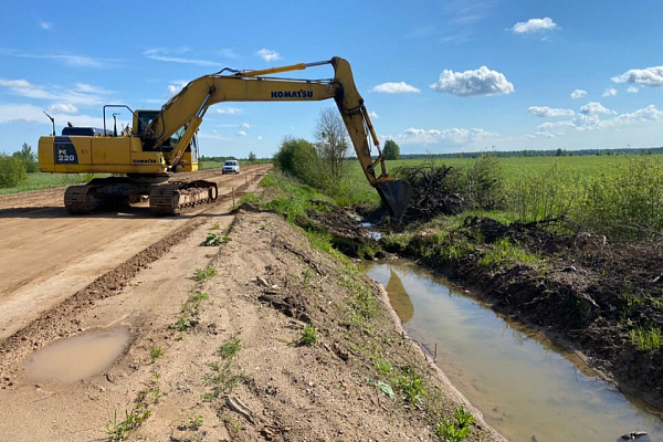 Комплекс работ на дороге Подъезд к пос. Посадников остров