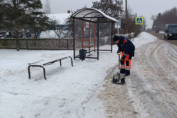 Первый сильный снегопад в Ленобласти