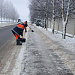 Плановые работы по расчистке остановок и тротуаров